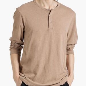 NWT Onia Slub Scallop Long Sleeve Henley
